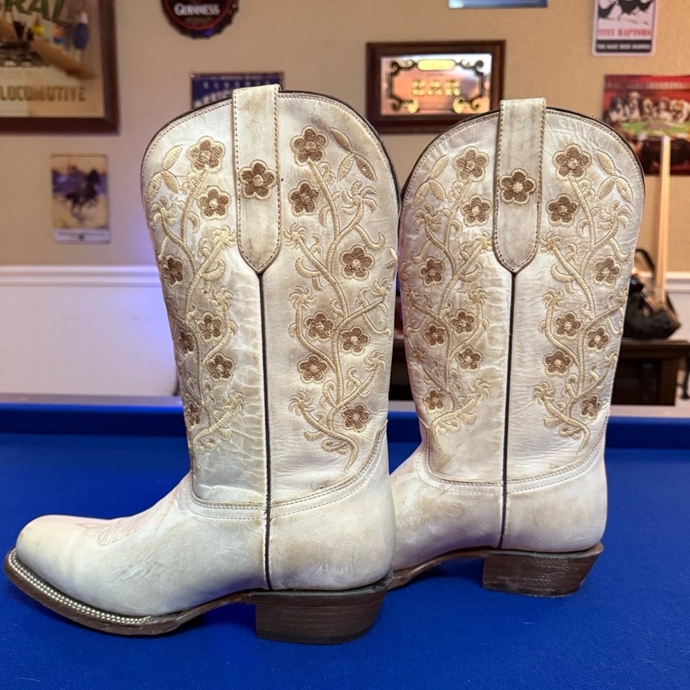 Off-White Western Floral, J.B. Dillon Boots
